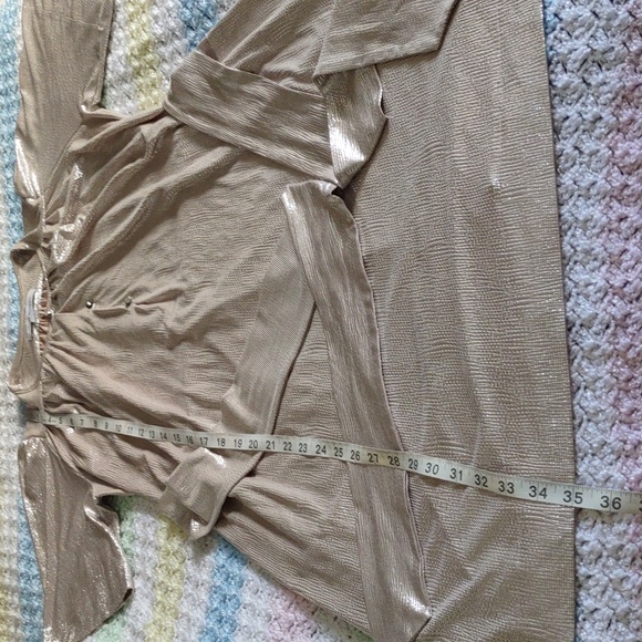 Sabina Musayev Small Metallic Tie Waist Short Sleeve Mini Dress - Picture 4 of 15